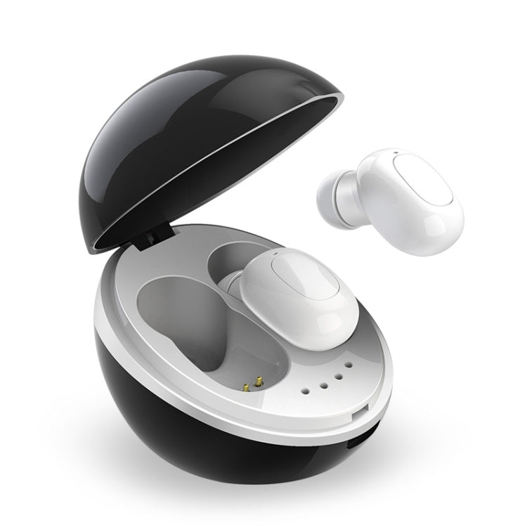 Écouteurs Bluetooth sans fil A10 TWS en forme de capsule spatiale avec boîtier de chargement magnétique et cordon, prise en charge des appels HD et couplage automatique Bluetooth, noir, noir et blanc, blanc, blanc et noir